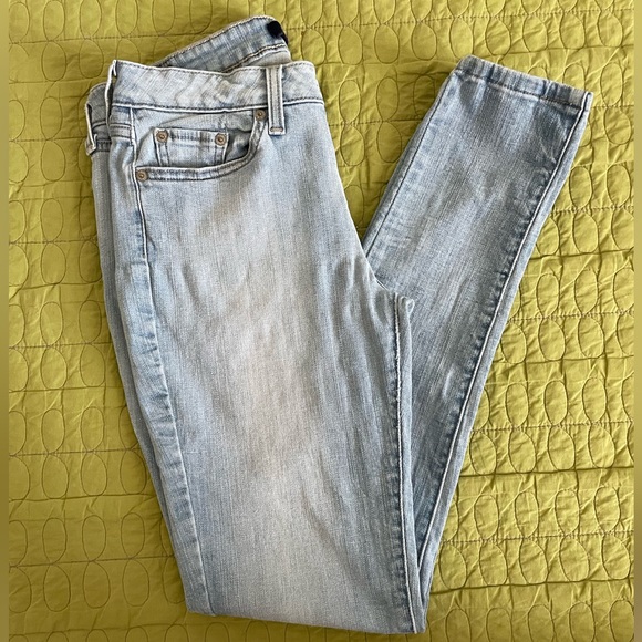 (5)Levi’s 535 Legging Light Blue 5Pocket Zipup Cotton Polyester & Elastane Sz11M - Picture 12 of 14